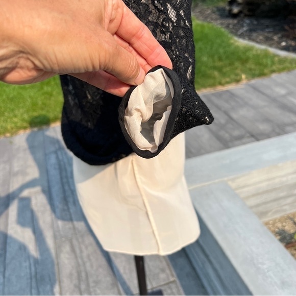 Aritzia Wilfred Black Lace Long Sleeve Shift Dress Size XXS - Picture 6 of 12